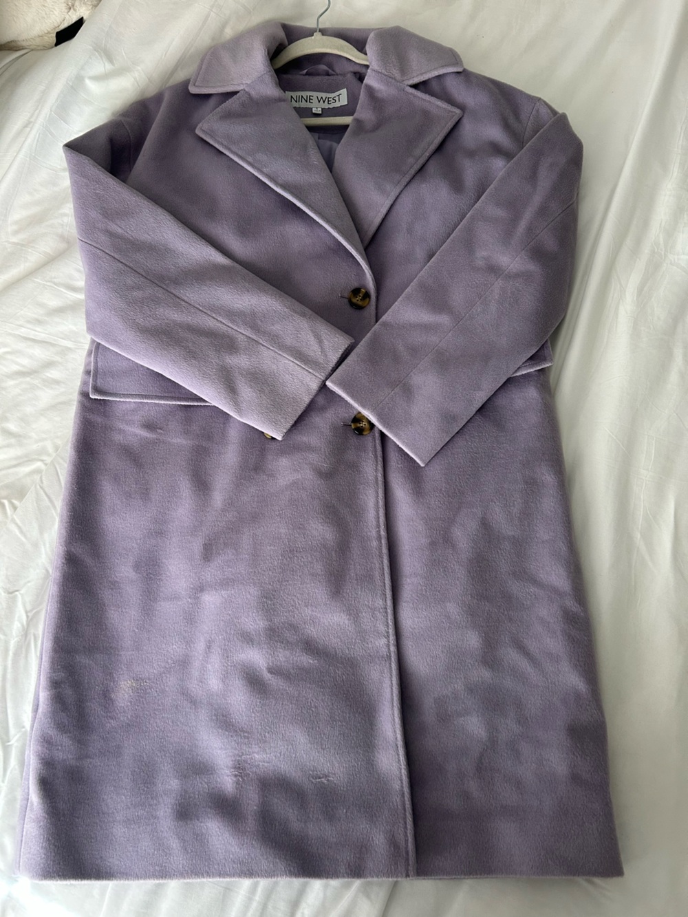 Nine West Lavender Trench Coat - Soft Lilac double Breasted